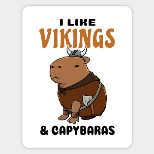 I Like Vikings and Capybaras Sticker